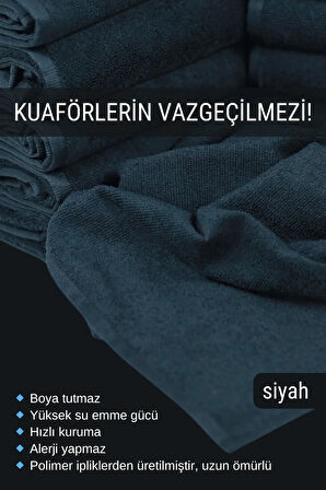 Kuaförlere Özel Boya Tutmayan Mikrofiber Saç Havlusu 50x90 cm 4'lü Set