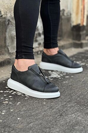 MokaShopin WG010 Gri Cilt Erkek Casual Ayakkabı