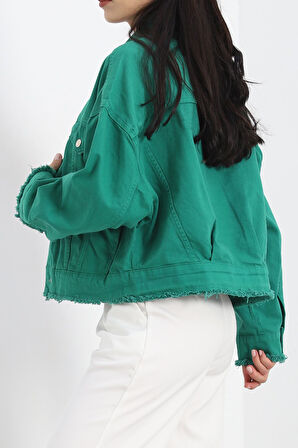 MokaShopin Oversize Ceket Yeşil - 1380.1367.