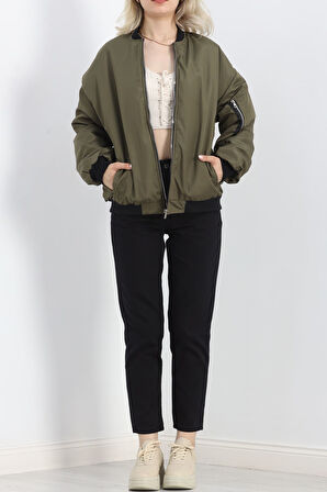 MokaShopin Unisex Bomber Ceket Haki - 20362.1761.