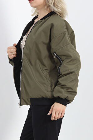 MokaShopin Unisex Bomber Ceket Haki - 20362.1761.