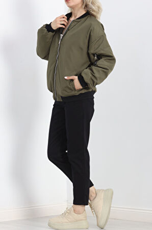 MokaShopin Unisex Bomber Ceket Haki - 20362.1761.