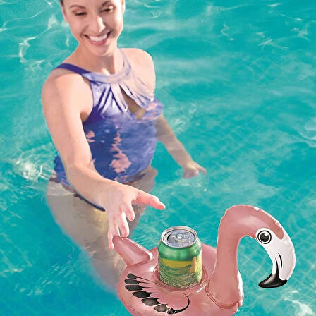  Flamingo Desenli Havuz Bardak Tutucu - Havuz İçin İdeal