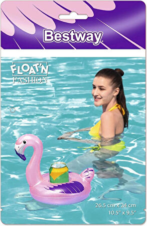  Flamingo Desenli Havuz Bardak Tutucu - Havuz İçin İdeal