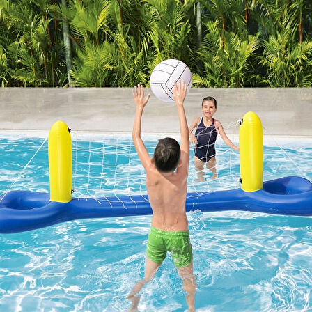 Şişme Havuz Voleybol Seti – 2,44 x 64 cm Yazlık Su Üstü Eğlencesi!