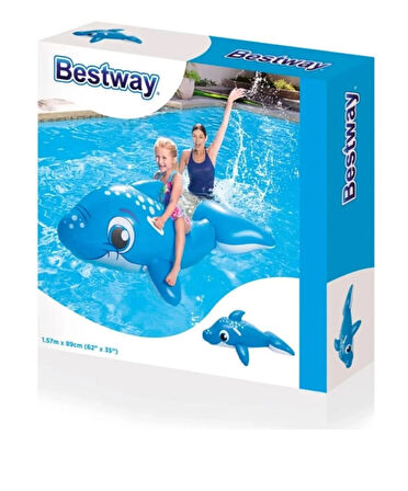 Bestway Tutunmalı Şişme Yunus Binici - 41087 Inflatable Dolphin Ride-on 157cm