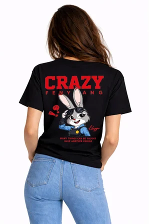 Sevgili Kombini Crazy Animal Baskılı Çift Tişört Oversize Unisex Çift Kombin Karikatür Çift Set
