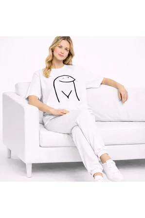 Sevgili Kombini Çift Tişört Oversize Unisex Matching Couple Minimal Çizim Tasarım Çift Kombin Seti