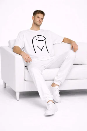 Sevgili Kombini Çift Tişört Oversize Unisex Matching Couple Minimal Çizim Tasarım Çift Kombin Seti