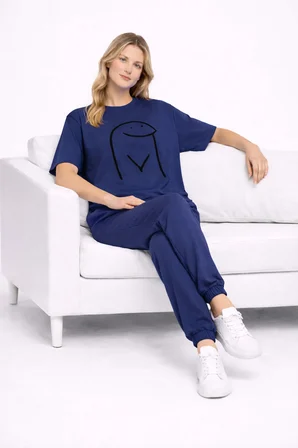 Sevgili Kombini Çift Tişört Oversize Unisex Matching Couple Minimal Çizim Tasarım Çift Kombin Seti