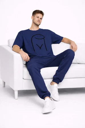 Sevgili Kombini Çift Tişört Oversize Unisex Matching Couple Minimal Çizim Tasarım Çift Kombin Seti