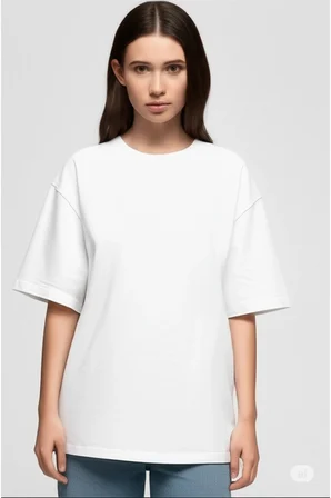 Erkek & Kadın Beyaz %100 Pamuklu 3’lü T-shirt Paketi