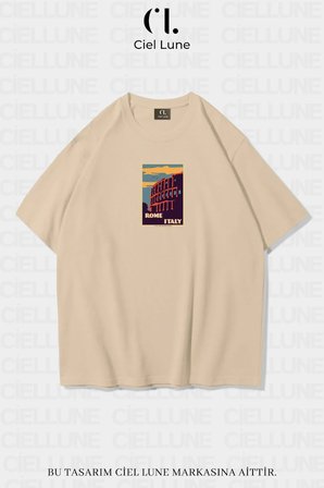 unisex kadın erkek mndsches i̇taly baskılı özel tasarım oversize t-shirt