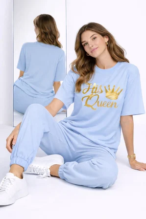 King Queen Sevgili Kombini Oversize Çift Tişört Unisex Partner Kombin Uyumlu Çift Seti