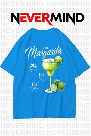 the margarita baskılı oversize tişört - %100 pamuk unisex