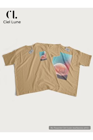 unisex kadın erkek mndschesm world baskılı özel tasarım oversize t-shirt