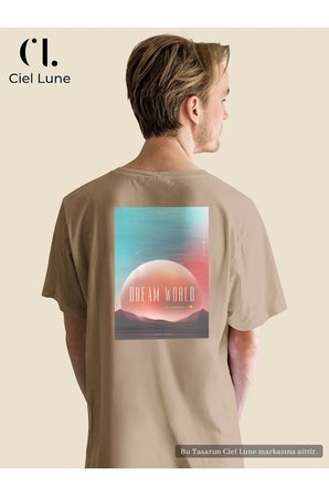 unisex kadın erkek mndschesm world baskılı özel tasarım oversize t-shirt