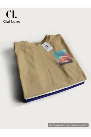 unisex kadın erkek mndschesm world baskılı özel tasarım oversize t-shirt