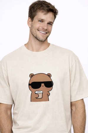Sevgili Kombini Çift Tişört Panda Baskılı Oversize Unisex Çift Kombin Sevimli Çift Tişört Seti