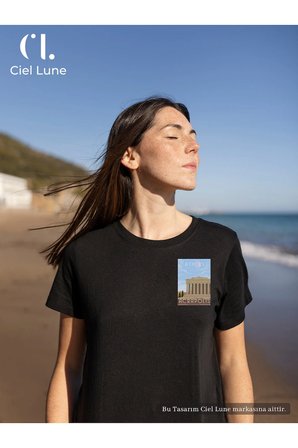 unisex kadın erkek athens mndschespolis baskılı özel tasarım oversize t-shirt