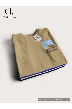 unisex kadın erkek athens mndschespolis baskılı özel tasarım oversize t-shirt