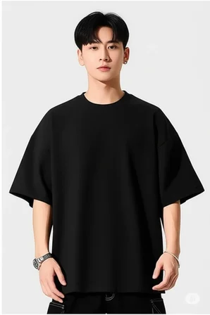Erkek & Kadın Siyah Beyaz %100 Pamuklu 6’lı Tişört Paketi – Unisex T-Shirt