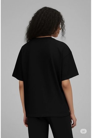 Erkek & Kadın Siyah %100 Pamuklu 3’lü T-shirt Paketi
