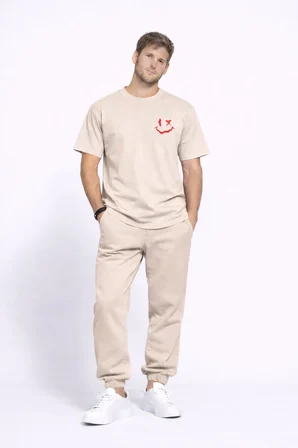 Sevgili Kombini Çift Tişört Oversize Unisex Uyumlu Çift Kombin 2'li Set