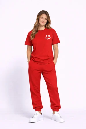 Sevgili Kombini Çift Tişört Oversize Unisex Uyumlu Çift Kombin 2'li Set