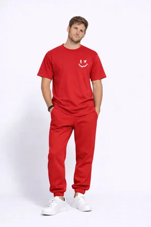 Sevgili Kombini Çift Tişört Oversize Unisex Uyumlu Çift Kombin 2'li Set