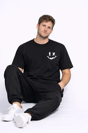 Sevgili Kombini Çift Tişört Oversize Unisex Uyumlu Çift Kombin 2'li Set
