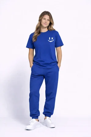 Sevgili Kombini Çift Tişört Oversize Unisex Uyumlu Çift Kombin 2'li Set