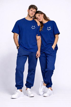 Sevgili Kombini Çift Tişört Oversize Unisex Uyumlu Çift Kombin 2'li Set
