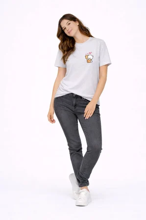 sevgili kombini minimal ayıcık kalp baskılı çift tişört oversize unisex 2’li set