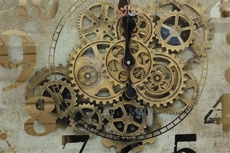 Premium Spintime Aynalı Yeşiloksit Çarklı Metal Duvar Saati Tarz Saat Ev Dekorasyonu Ofis Dekoru