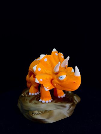 Minikbahcem Flexi Hareketli Oyuncak Triceratops Dinosaur