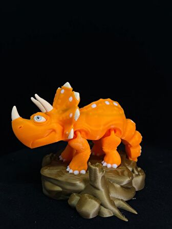 Minikbahcem Flexi Hareketli Oyuncak Triceratops Dinosaur