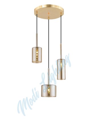Modi Lighting Gold Bal Camlı 3'lü Sarkıt Avize Mod-Av-4443-3gb