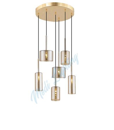 Modi Lighting Bal Camlı 6'lı Sarkıt Avize Mod-Av-4443-6gb