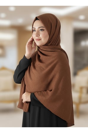 Moda Safir Şal Koyu Kahve
