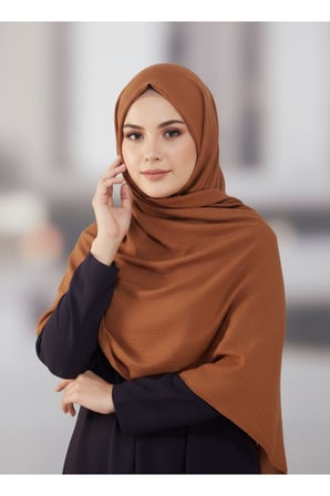 Moda Safir Şal Koyu Kahve
