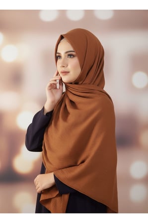 Moda Safir Şal Koyu Kahve