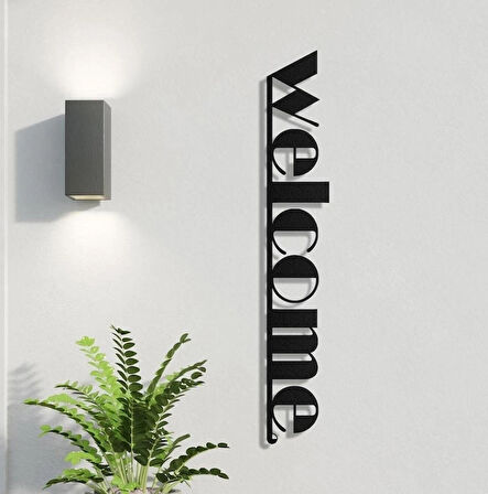 Welcome Modern Ahşap Dekoratif tablo 