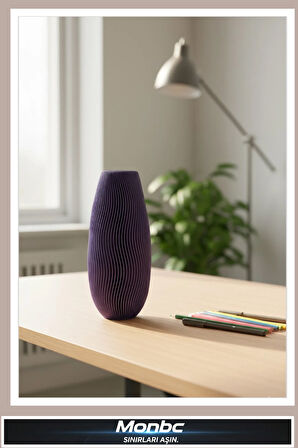 Monbc Modern Vazo 3D Tasarım Dekoratif Biblo, Hediyelik ve Ev Ofis İçin Şık Aksesuar