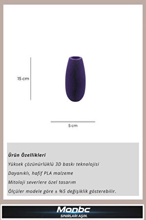 Monbc Modern Vazo 3D Tasarım Dekoratif Biblo, Hediyelik ve Ev Ofis İçin Şık Aksesuar