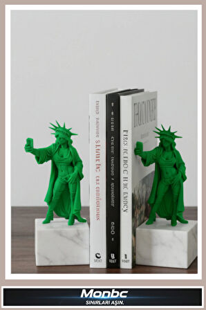 Monbc Modern Özgürlük Heykeli Figürü 3D Tasarım Dekoratif Biblo, Hediyelik ve Ev Ofis İçin Şık Aksesuar