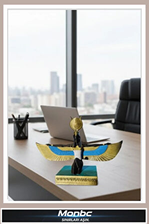 Monbc İsis Heykeli 3D Tasarım Dekoratif Biblo, Hediyelik ve Ev Ofis İçin Şık Aksesuar