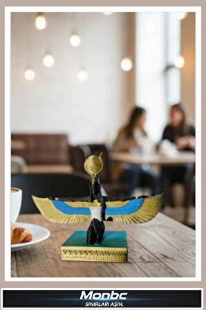 Monbc İsis Heykeli 3D Tasarım Dekoratif Biblo, Hediyelik ve Ev Ofis İçin Şık Aksesuar