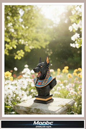 Monbc Antik Mısır Tanrısı 3D Tasarım Dekoratif Biblo, Hediyelik ve Ev Ofis İçin Şık Aksesuar