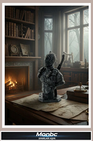 Monbc Deadpool Figür 3D Tasarım Dekoratif Biblo, Hediyelik ve Ev Ofis İçin Şık Aksesuar